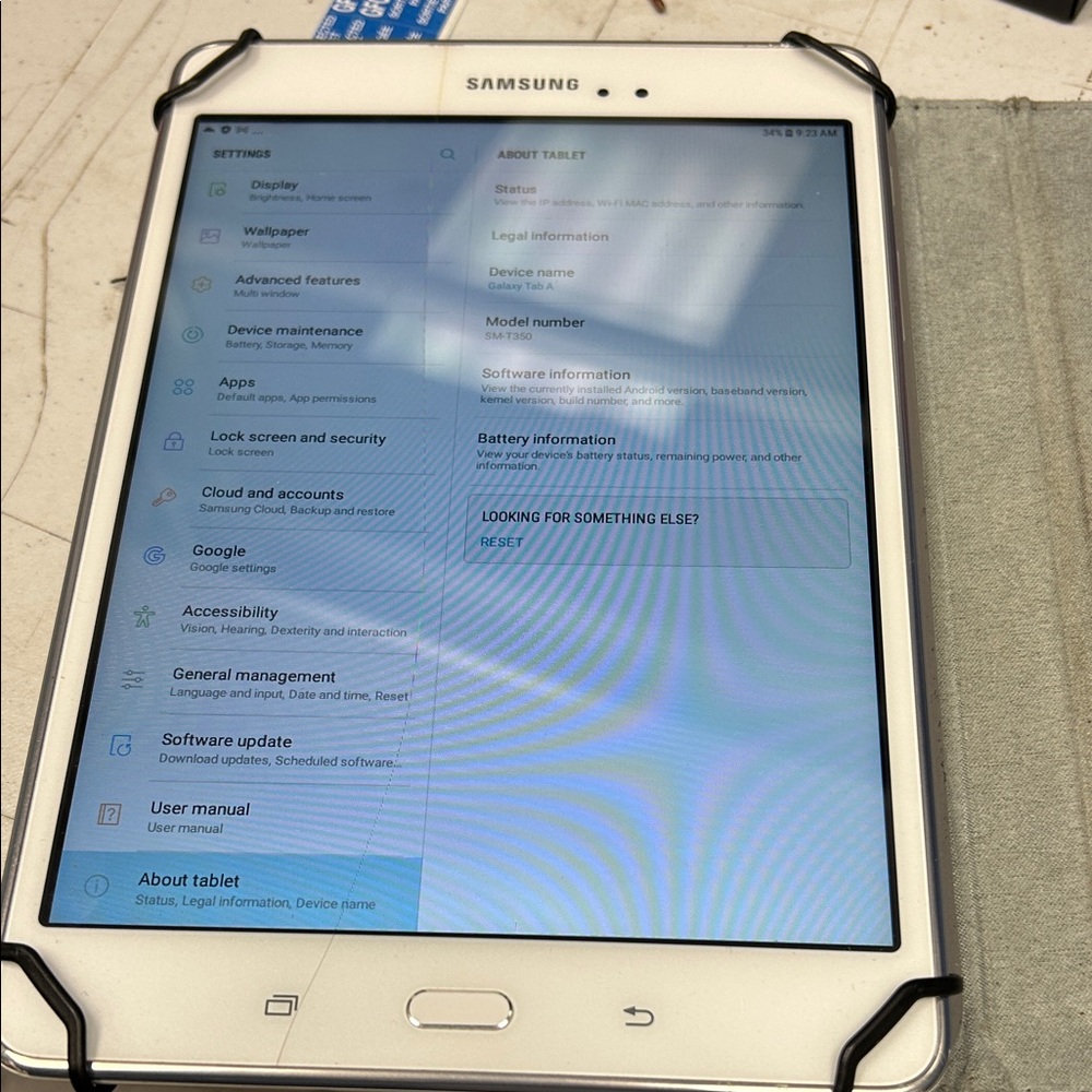 Samsung Silver Tablet with Black Accents
